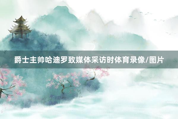 爵士主帅哈迪罗致媒体采访时体育录像/图片
