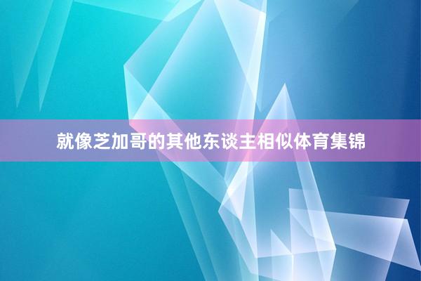 就像芝加哥的其他东谈主相似体育集锦