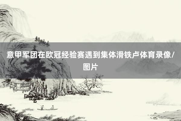 意甲军团在欧冠经验赛遇到集体滑铁卢体育录像/图片